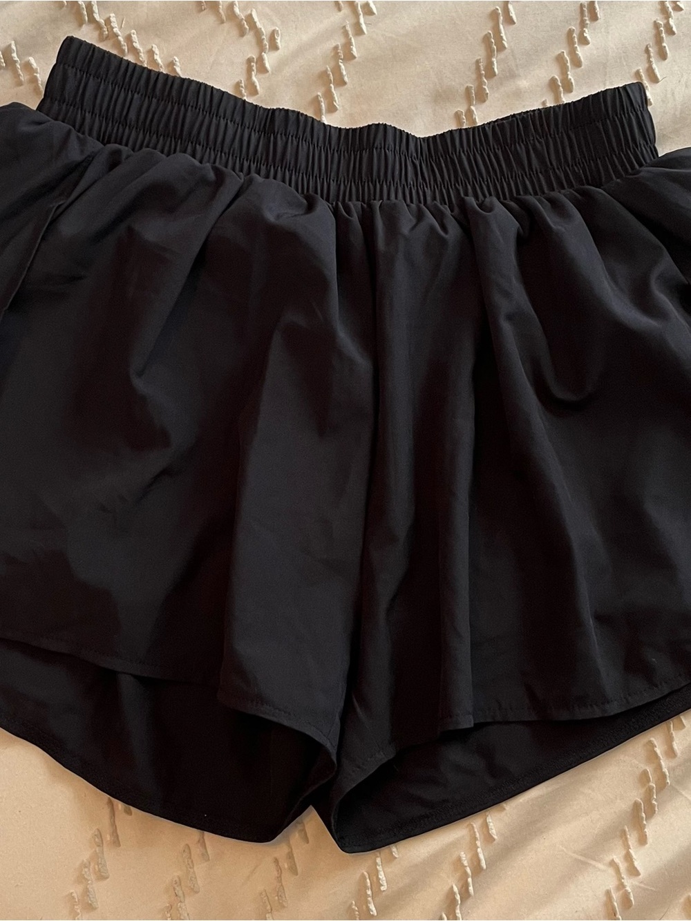 Girls Champion Black Elastic-Waist Flow Skort Shorts